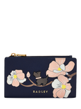 Radley Coin Street Medium Floral Leather Purse, Evenfall