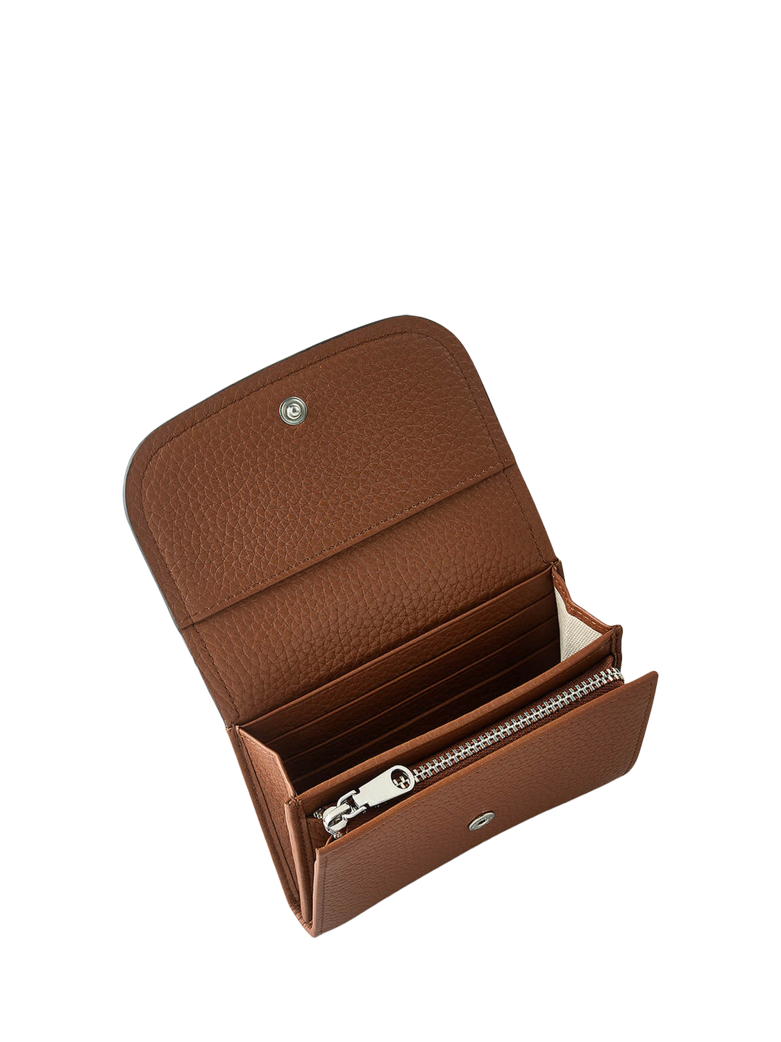 Product image 4 of 4, which shows Radley Bathurst Mews Leather Medium Flapover Purse, Saddle