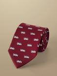 Charles Tyrwhitt Patriotic Lion Silk Tie, Maroon Red