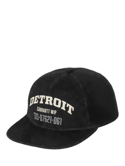 Carhartt WIP Detroit Canvas Baseball Cap, Black, Black Black