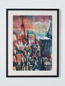 John Lewis Bernard Vogel 'NY from the Rock' Framed Print & Mount, 63 x 48cm, Multi, Multi