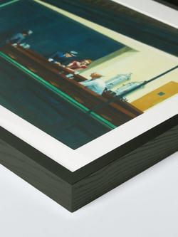 John Lewis Edward Hopper 'Nighthawks' Framed Print & Mount, 52 x 84cm, Green/Multi - view 2, Multi