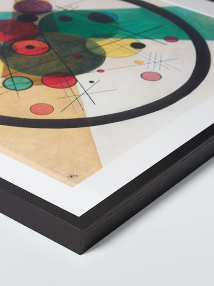 John Lewis Wassily Kandinsky 'Circles in a Circle' Framed Print & Mount, 63 x 63cm, Multi - view 2, Multi