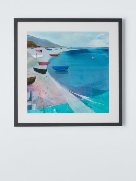 John Lewis Louise Body 'Saturday Sailing' Framed Print & Mount, 50 x 50cm, Blue, Multi