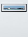 John Lewis Ron Lawson 'Blue Island' Framed Print & Mount, 27 x 82cm, Blue