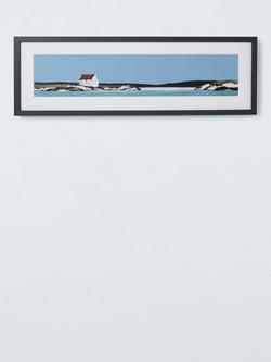 John Lewis Ron Lawson 'Blue Island' Framed Print & Mount, 27 x 82cm, Blue, Multi