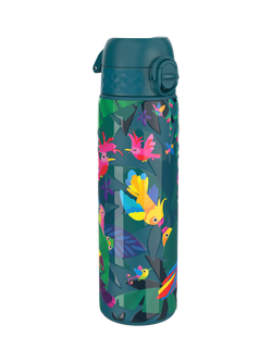 Ion8 Exotic Birds Stainless Steel Slim Leak-Proof Drinks Bottle, 600ml, Teal/Multi, Teal/Multi