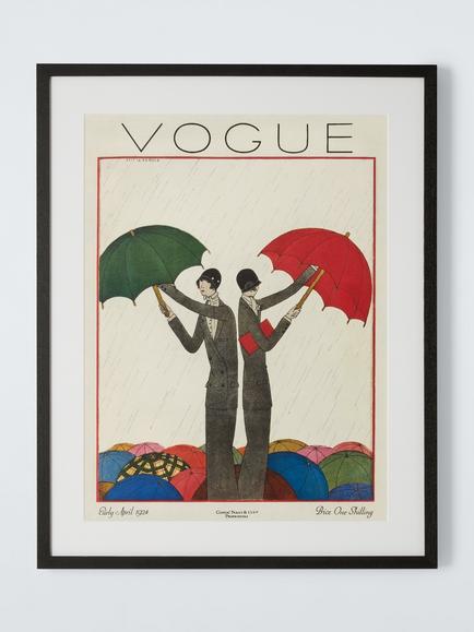 John Lewis Vintage Vogue Cover 1924 Harriet Meserole Framed Print & Mount, 63 x 50cm, Multi