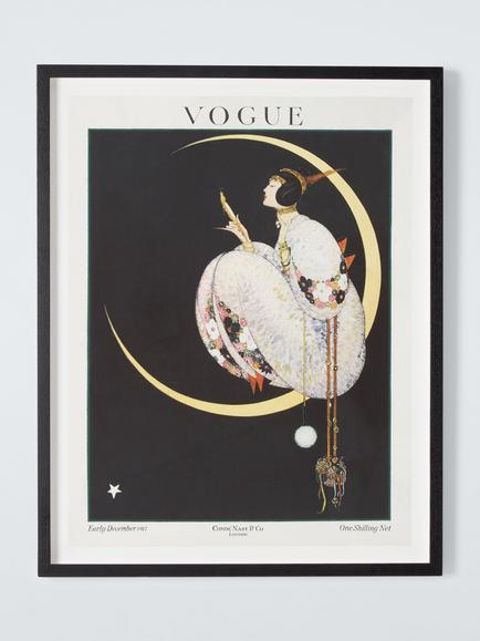 John Lewis Vintage Vogue Cover 1917 George Wolf Plank Framed Print & Mount, 63 x 50cm, Multi
