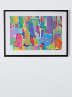 John Lewis Yoni Alter 'NYC Cityscape Day' Framed Print & Mount, 45 x 62cm, Multi, Multi