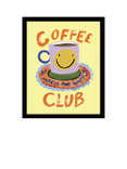 John Lewis Eleanor Bowmer 'Coffee Club' Framed Print, 32 x 26cm, Yellow/Multi