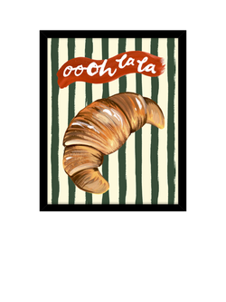 John Lewis Eleanor Bowmer 'Oooh La La' Framed Print, 32 x 26cm, Black/Multi, Black Green Red