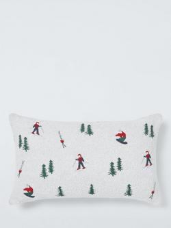 John Lewis Alpine Cushion, Multi, White