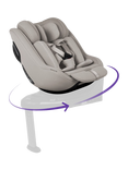 Silver Cross Approach Plus 360 i-Size Baby Car Seat, Natural Taupe