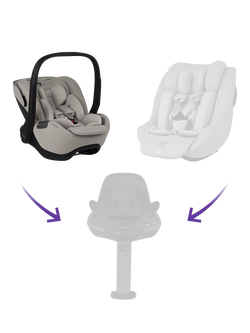 Silver Cross Glide Plus 360 i-Size Baby Car Seat - view 2, Natural Taupe