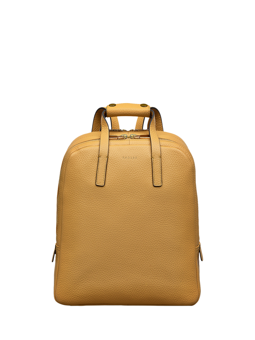 Product image 1 of 5, which shows Radley Dukes Place Leather Medium Zip Around Backpack, Pecan