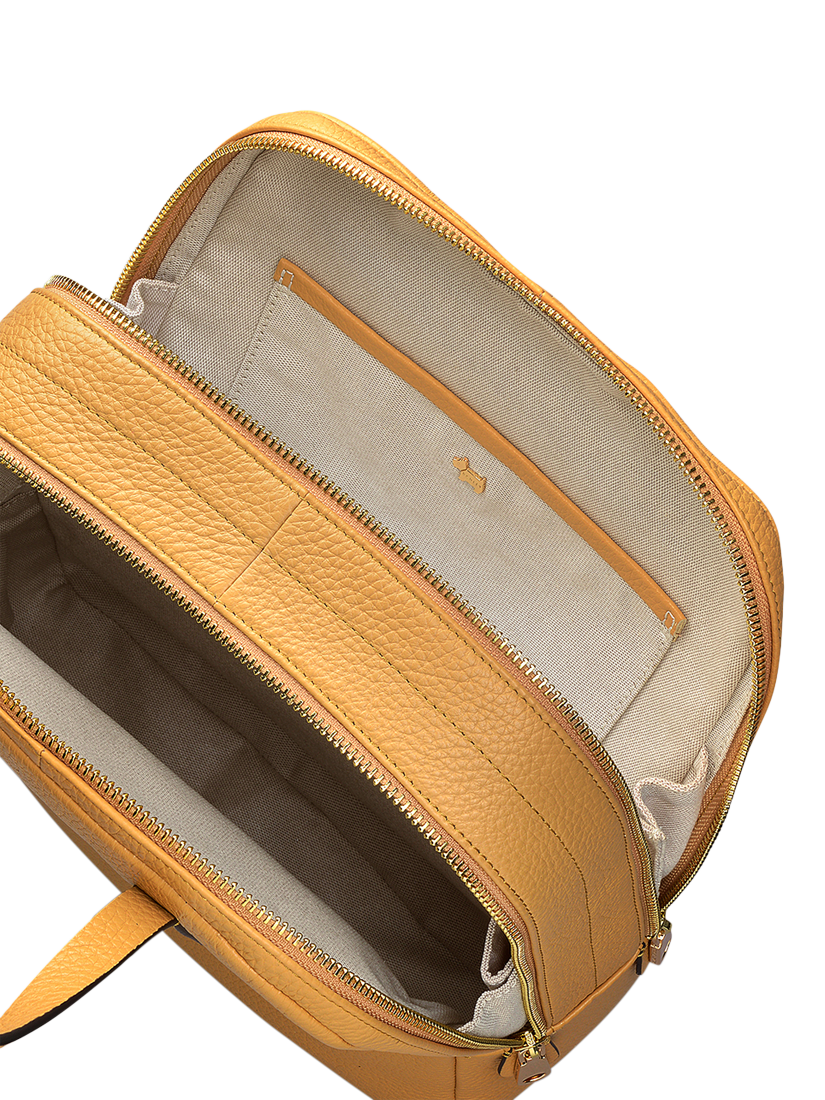Product image 3 of 5, which shows Radley Dukes Place Leather Medium Zip Around Backpack, Pecan