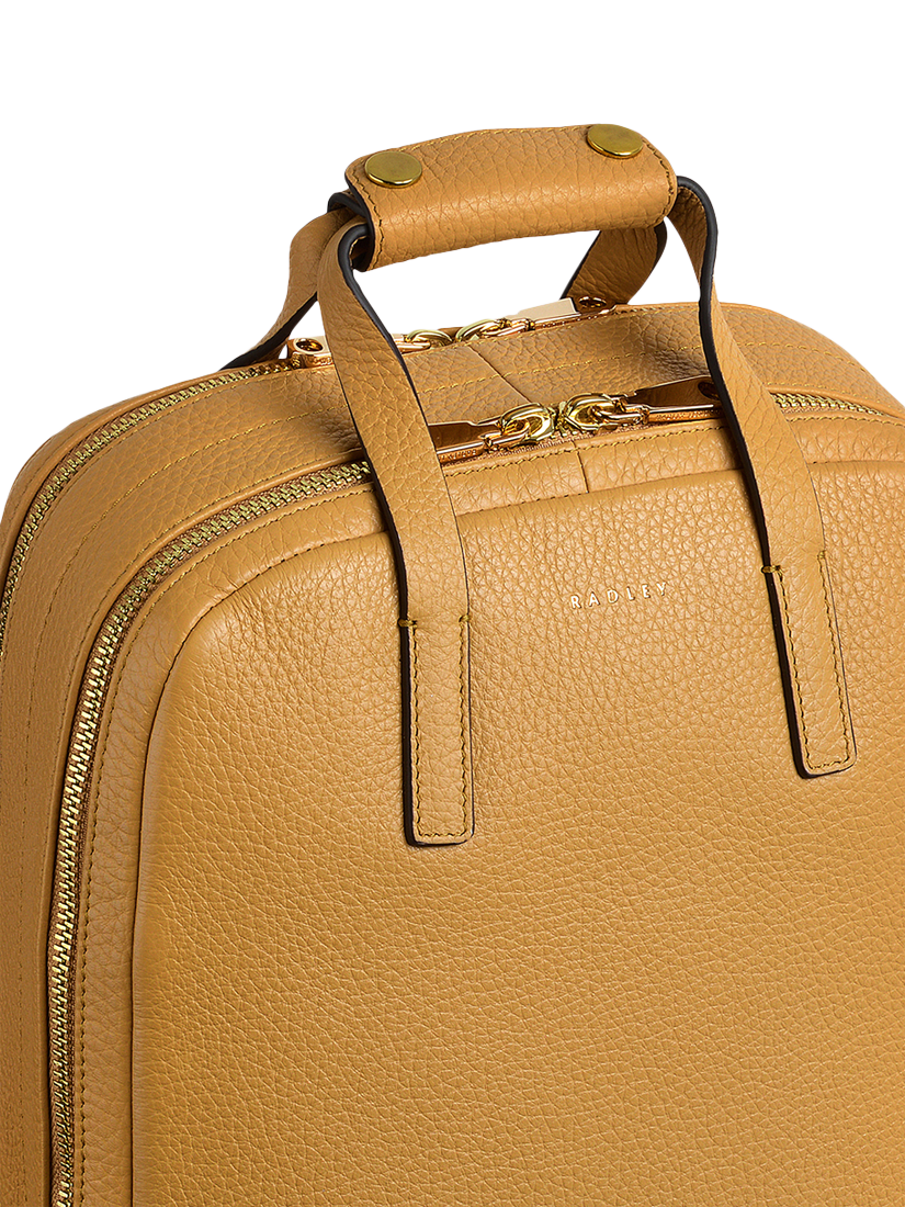 Product image 4 of 5, which shows Radley Dukes Place Leather Medium Zip Around Backpack, Pecan