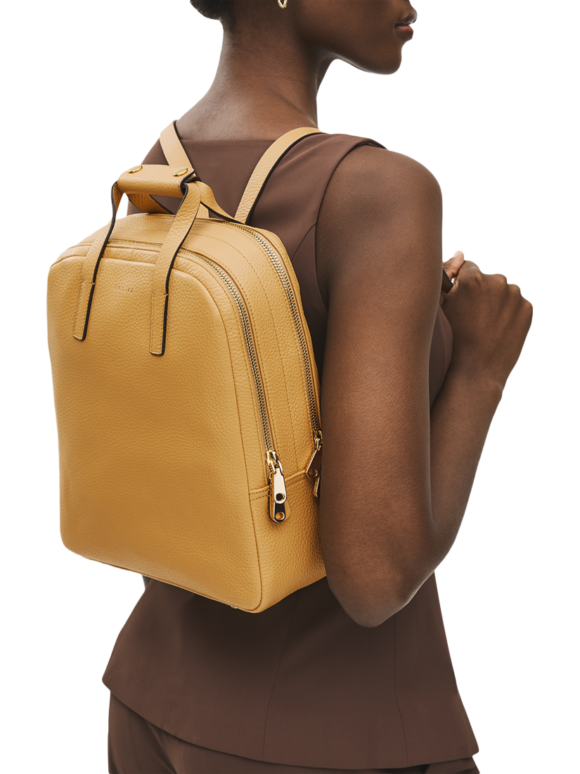 Product image 5 of 5, which shows Radley Dukes Place Leather Medium Zip Around Backpack, Pecan