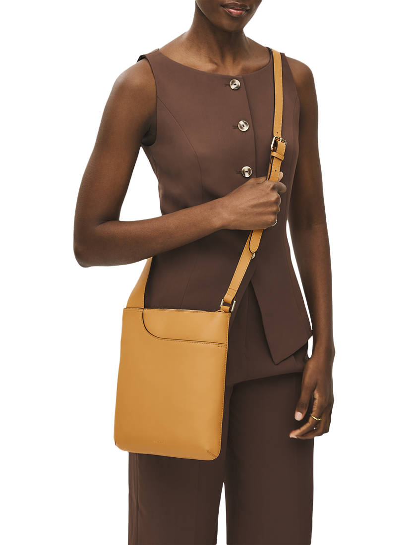 Product image 5 of 5, which shows Radley Pockets Leather Medium Crossbody Bag, Pecan