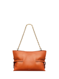 Radley Fleet Street Leather Medium Open Top Clutch Bag, Orange Peel