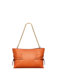 Radley Fleet Street Leather Medium Open Top Clutch Bag, Orange Peel