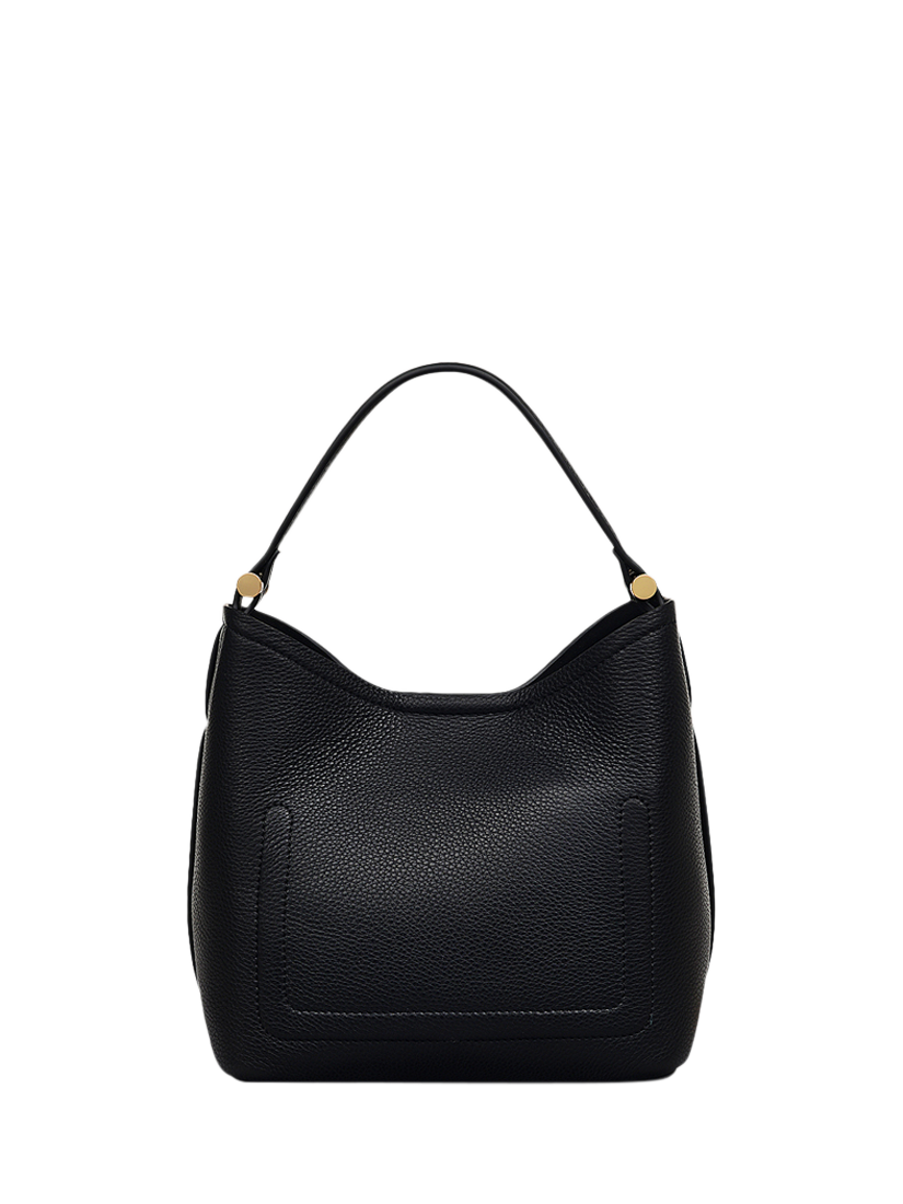 Product image 2 of 6, which shows Radley Bathurst Mews Leather Small Open Top Grab Bag, Black