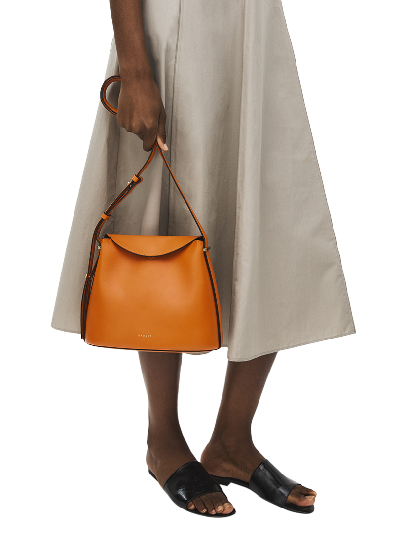 Product image 5 of 6, which shows Radley Lattimer Place Small Leather Crossbody Bag, Orange Peel