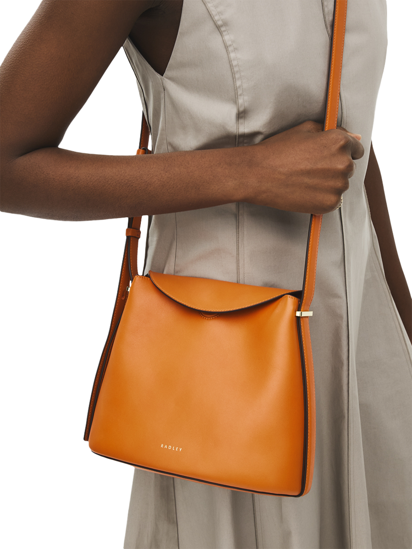 Product image 6 of 6, which shows Radley Lattimer Place Small Leather Crossbody Bag, Orange Peel
