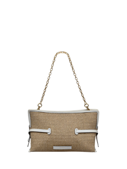 Radley Fleet Street Raffia Medium Open Top Clutch Bag, Natural, Natural