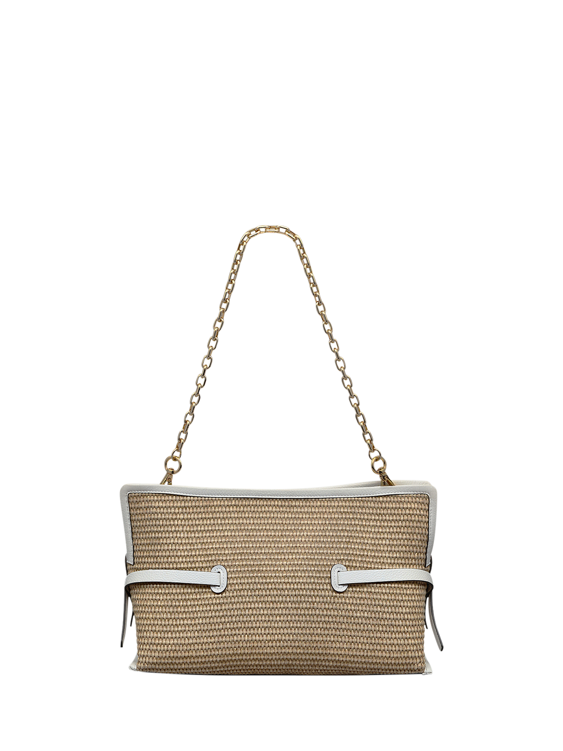 Product image 2 of 6, which shows Radley Fleet Street Raffia Medium Open Top Clutch Bag, Natural