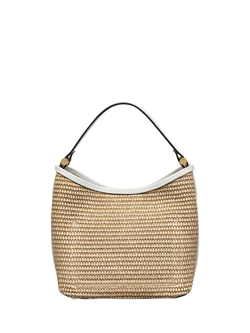 Product image 2 of 6, which shows Radley Bathurst Mews Raffia Small Open Top Grab Bag, Natural