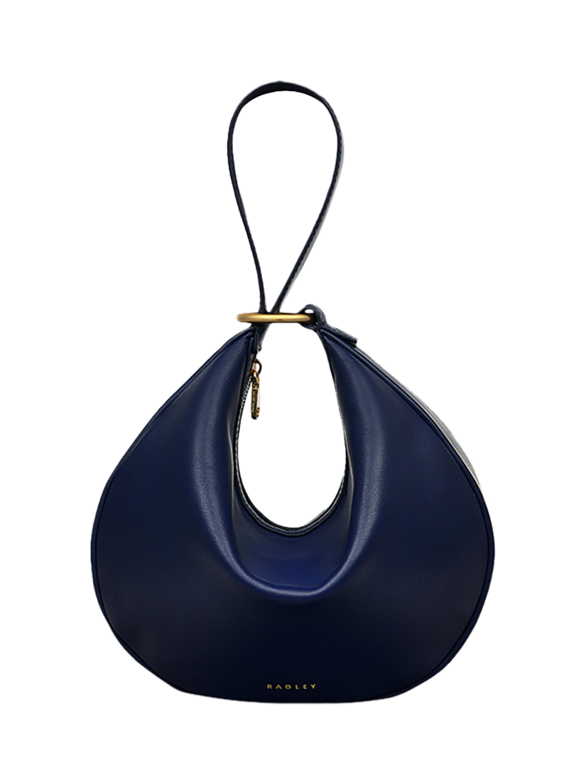 Product image 1 of 6, which shows Radley Harrington Leather Medium Zip Top Clutch Bag, Evenfall