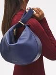 Radley The Harrington Leather Medium Zip Top Clutch Bag, Evenfall