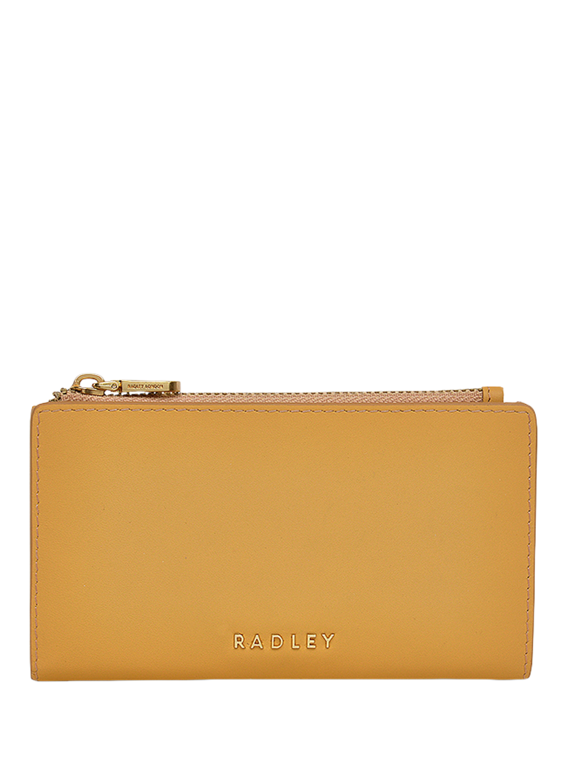 Product image 1 of 4, which shows Radley Coin Street Leather Medium Zip-Top Purse, Pecan