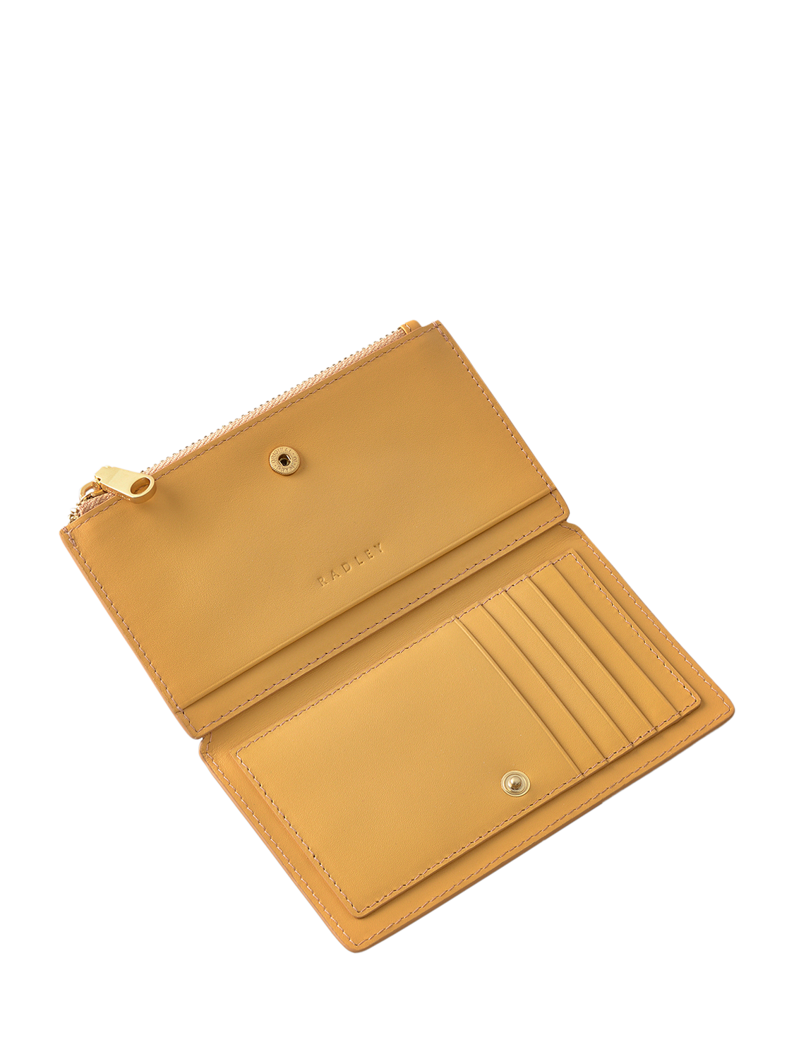 Product image 3 of 4, which shows Radley Coin Street Leather Medium Zip-Top Purse, Pecan