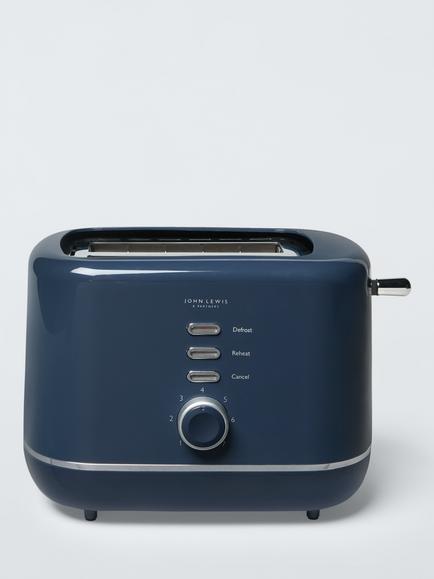 John Lewis 2 Slice Toaster, Navy Blue
