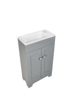 hib. Herrington Cloakroom Vanity Unit - view 2, Dove Grey