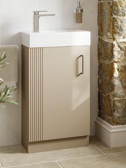 hib. Luxe Cloakroom Vanity Unit - view 2, Light Taupe