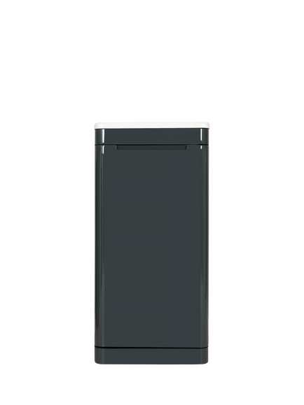 hib. Rima Cloakroom Vanity Unit, Gloss Anthracite