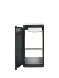 hib. Rima Cloakroom Vanity Unit - view 2, Gloss Anthracite