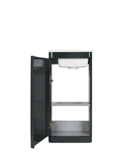 hib. Rima Cloakroom Vanity Unit - view 2, Gloss Anthracite