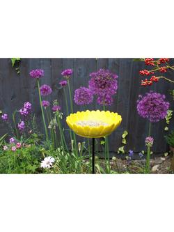 Wildlife World Sunflower Ceramic Bird Feeder, Yellow - view 2, Yellow
