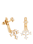 Astrid & Miyu Cosmic Star Crystal Ear Jacket, Yellow Gold