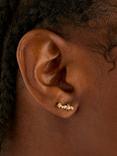 Astrid & Miyu Glimmer Crystal Climber Stud Earrings, Yellow Gold
