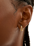 Astrid & Miyu Cosmic Illusion Crystal Hoops, Yellow Gold