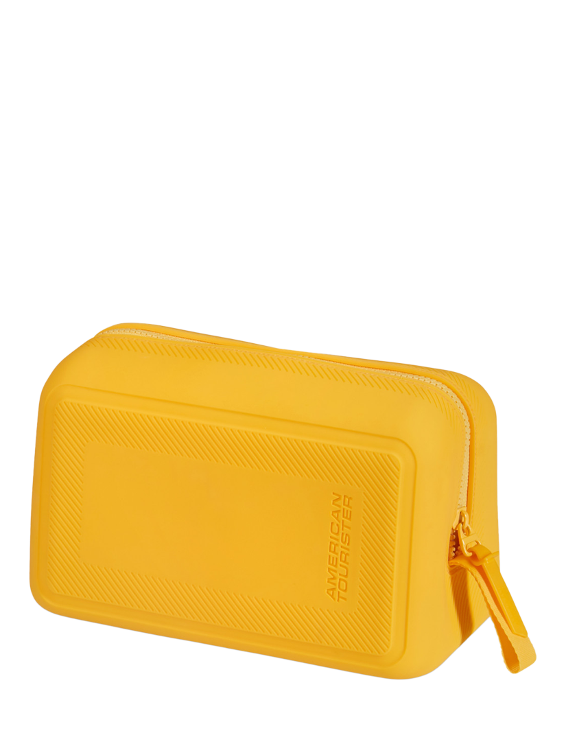 Product image 1 of 6, which shows American Tourister Wash Bag, Golden Yellow