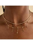 Astrid & Miyu Cosmic Charm Drop Necklace, Yellow Gold