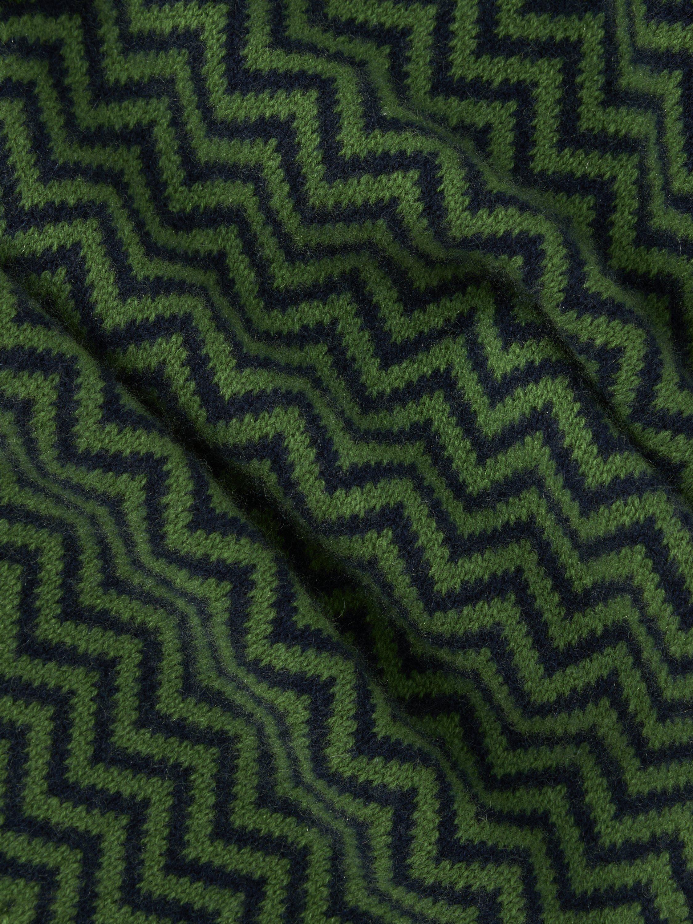 Product image 4 of 6, which shows John Lewis Cashmere Herringbone Scarf, Blue/Green