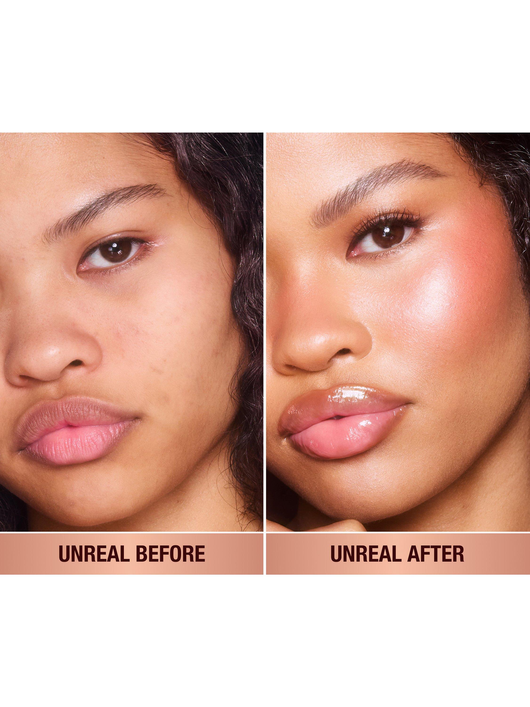 Product image 2 of 8, which shows Charlotte Tilbury Unreal Blush Healthy Glow Stick, Peachy Glow